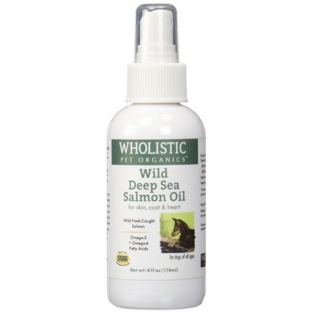 WHOLISTIC PET ORGANICS Wholistic Pet Organics SCTWP28 4 oz Wild Deep Sea Salmon Oil Spray for Dogs SCTWP28